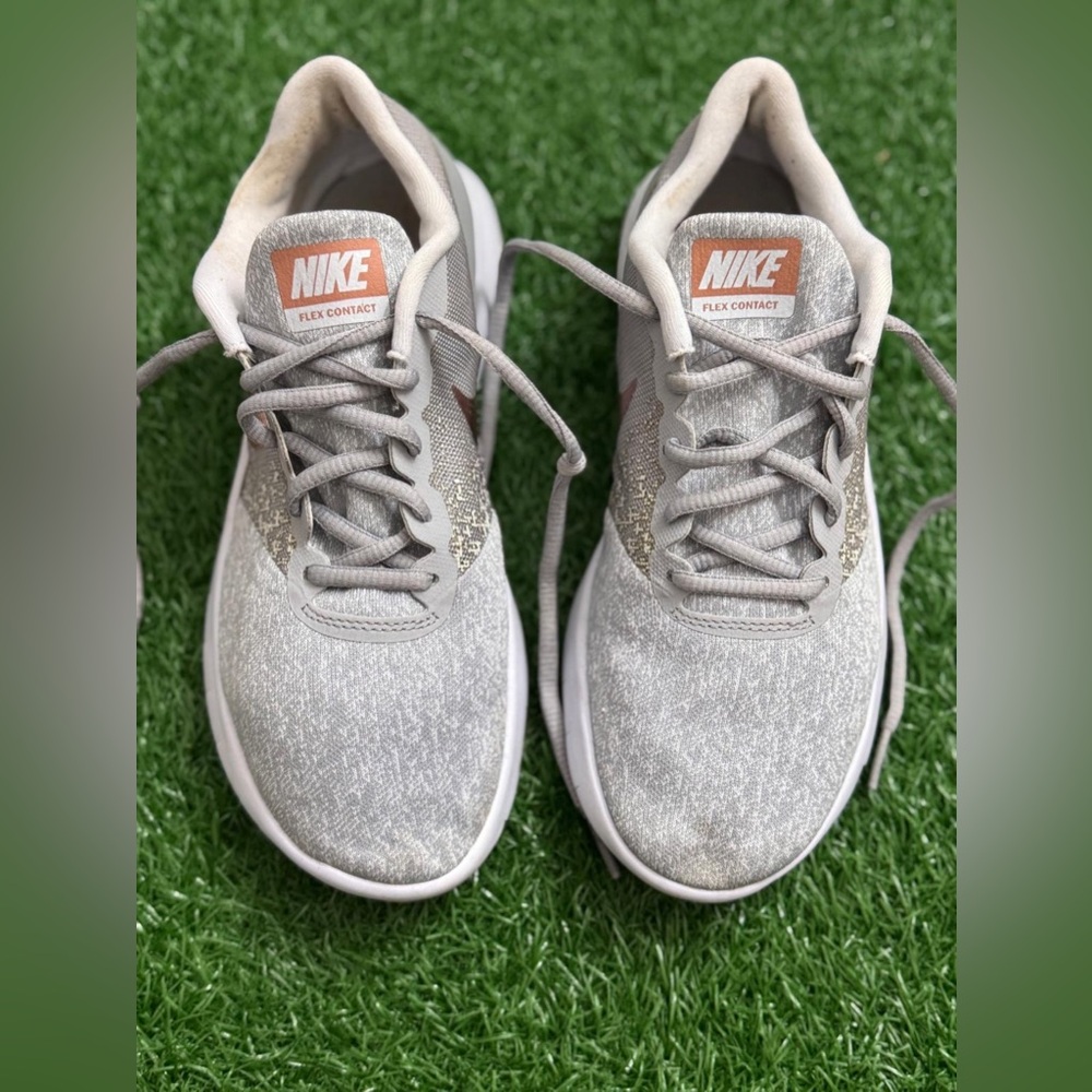 Nike Flex Contact Women's Running Shoes 908995-006 Grey Gold Size Size 8